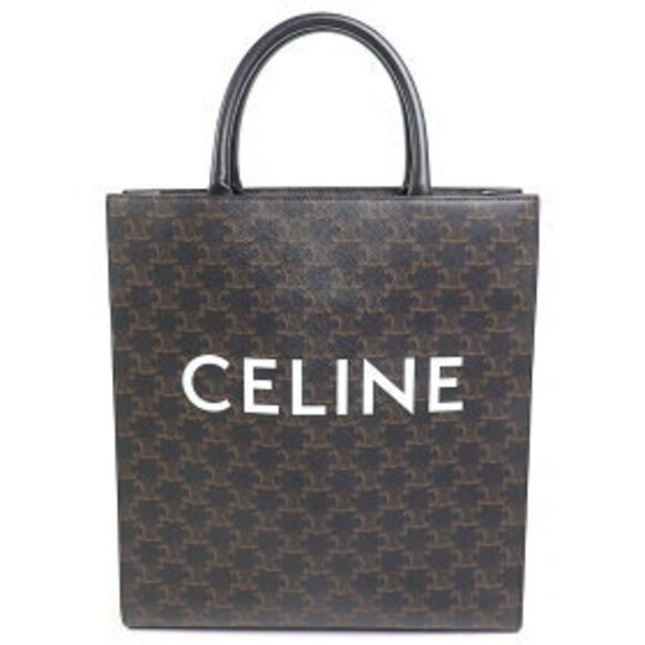 Celine Handbags - Celine Bag Handle Vertical Cabas Triomphe 2Way Shoulder Tote Canvas Top